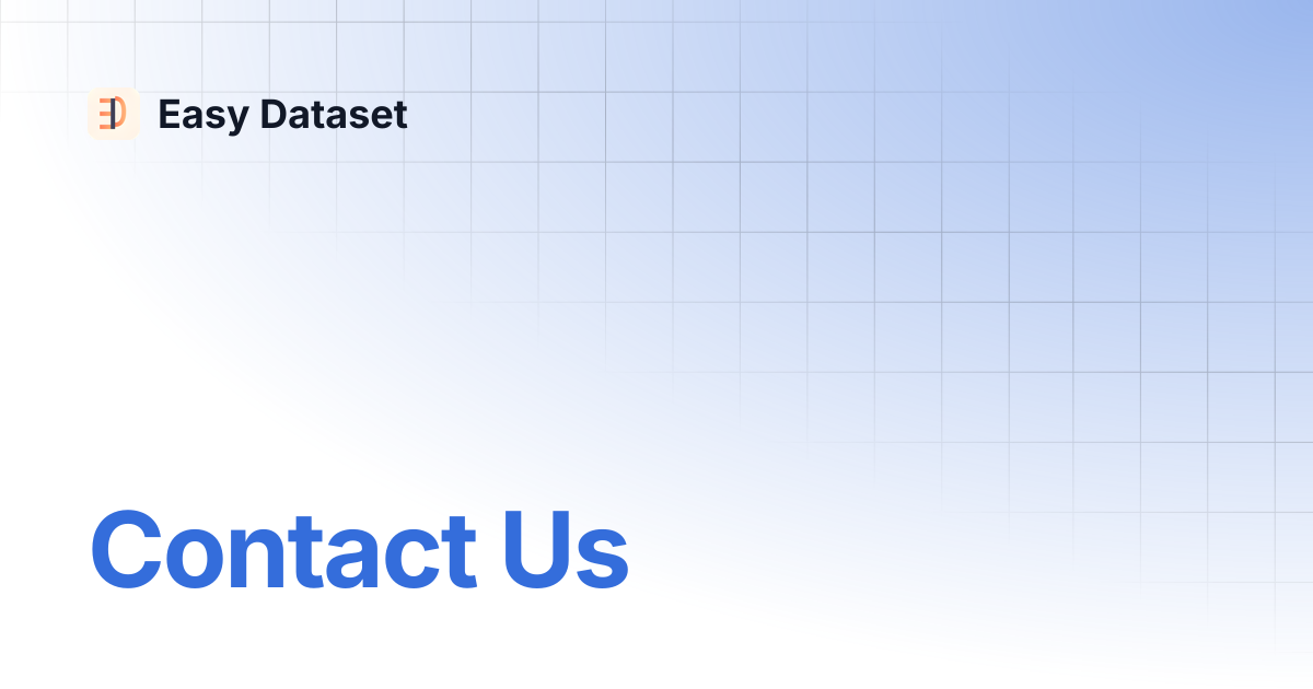 Contact Us | English | Easy Dataset